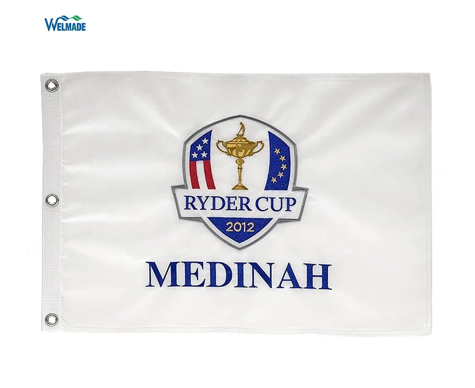 Изготовленные на заказ 2012 чашки RYDER MEDINAH флаг турнира по гольфу с вышивкой PGA