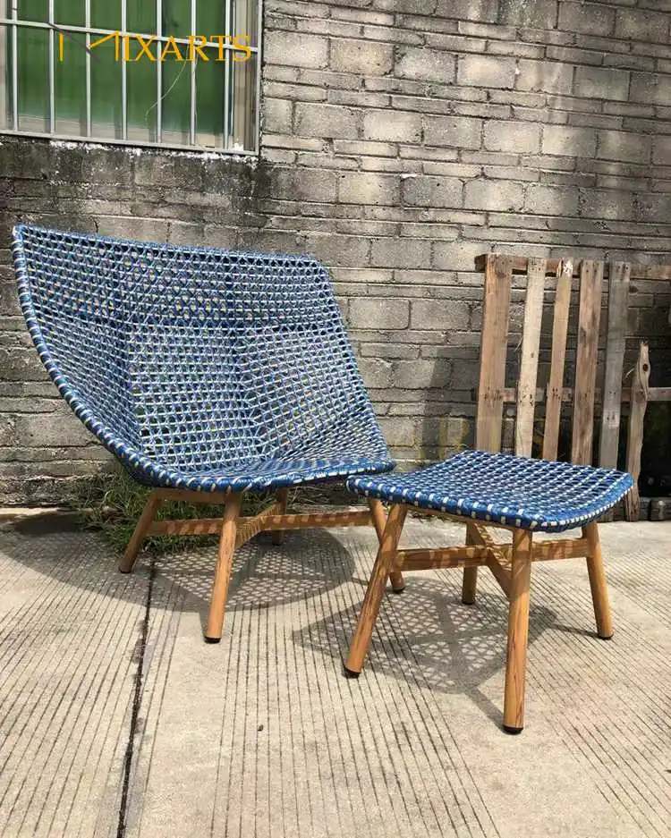 
Lotus Outdoor Ottoman Woven Pouf Ottoman 