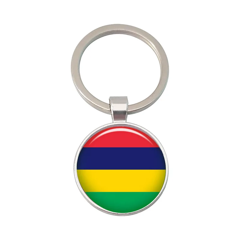 OEM Customized Logo Printing Country Flag Keychain South Africa Flag Keychain Metal Custom Keychain  for Promotional