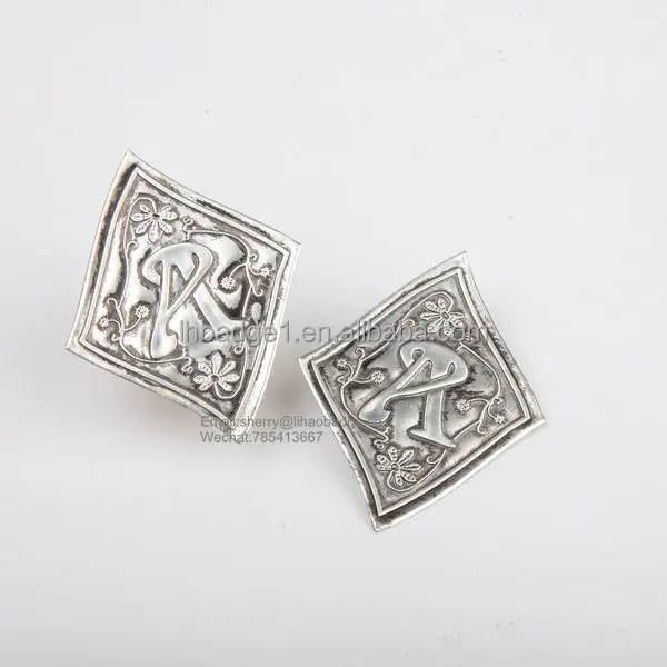 heart shaped metal wine labels,perfume brand sticker,antique adhesive metal logo tag