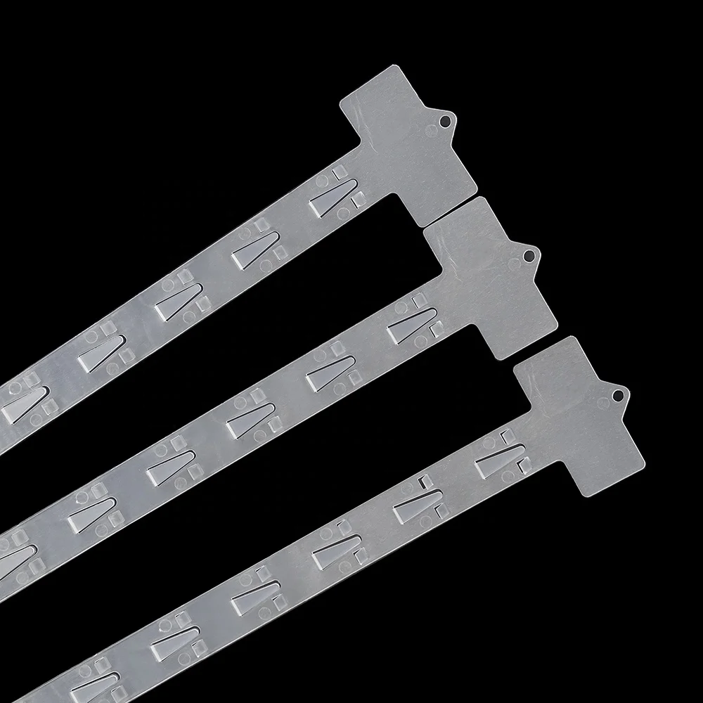 Factory wholesale price plastic hanging display clip strips for supermarket hang strip clip