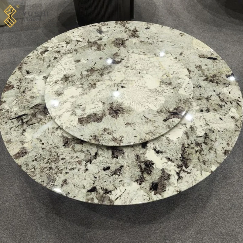 Yushi Group Hot Sale Rounded Large living roon table Rectangular Marble Splendor White Dinner Table Set for 10 People