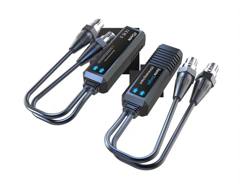 2 channels Analog input adapter female to female audio interface adapter 2 Channel Dante IO conversion interface adapter