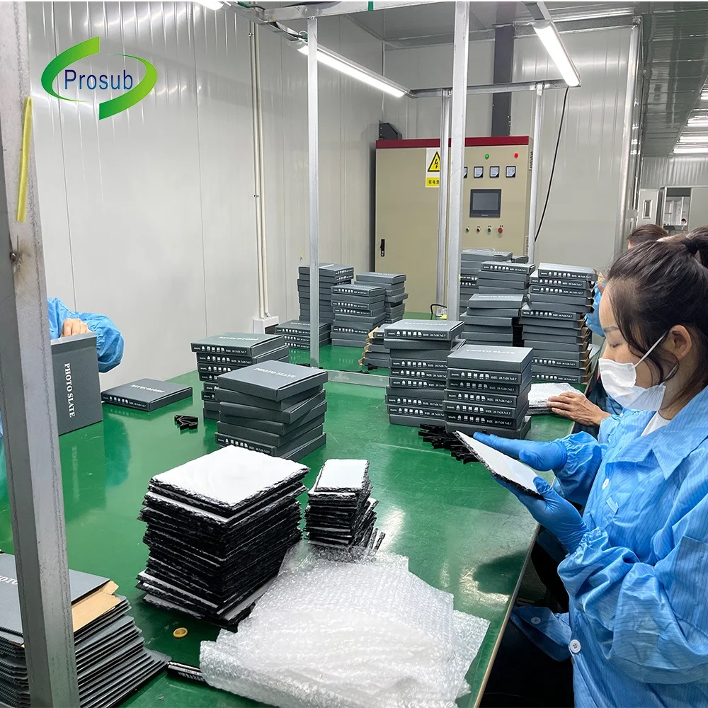 Prosub 15*15Cm Square Blank Wholesale Sublimation Rock Photo Slate Diy Picture Rock Stone Slates Frame