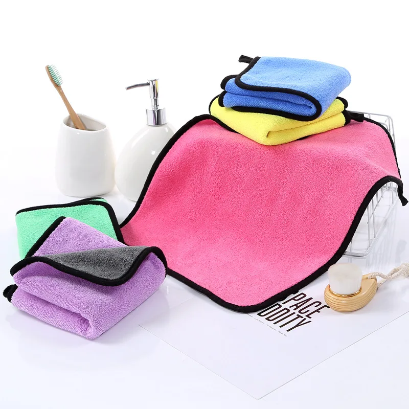 Car Drying Wash Detailing Buffing Polishing Towel with Plush Edge car clean Cloth with custom logo 30*30cm
