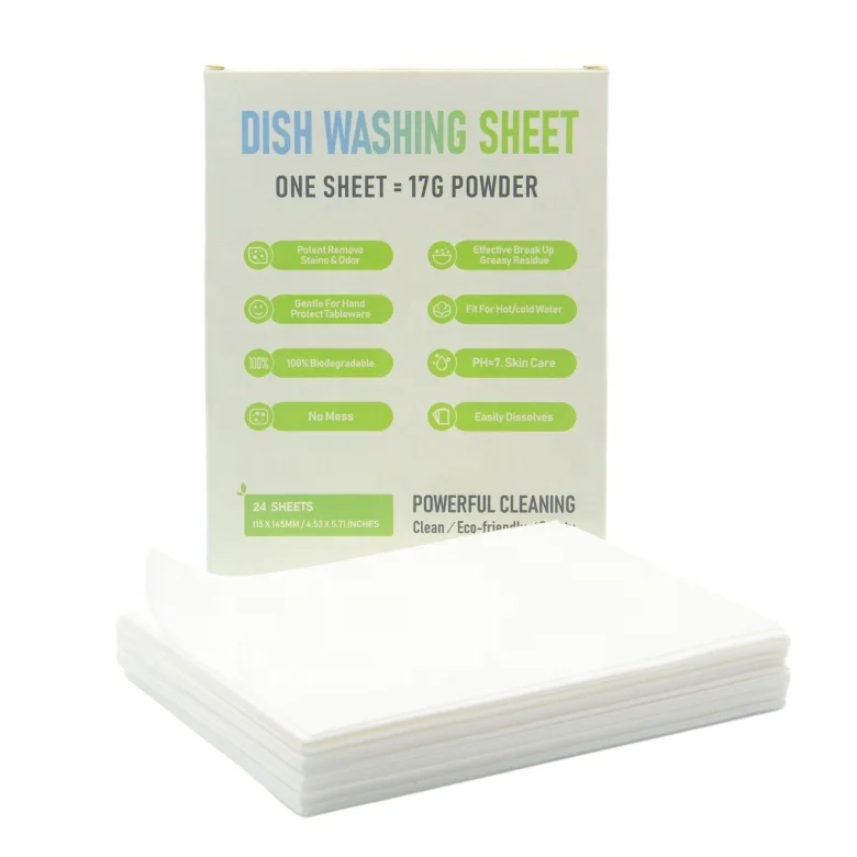 Daily Use Eco Friendly Automatic Dishwasher Detergent Sheets Dishwashing Sheet