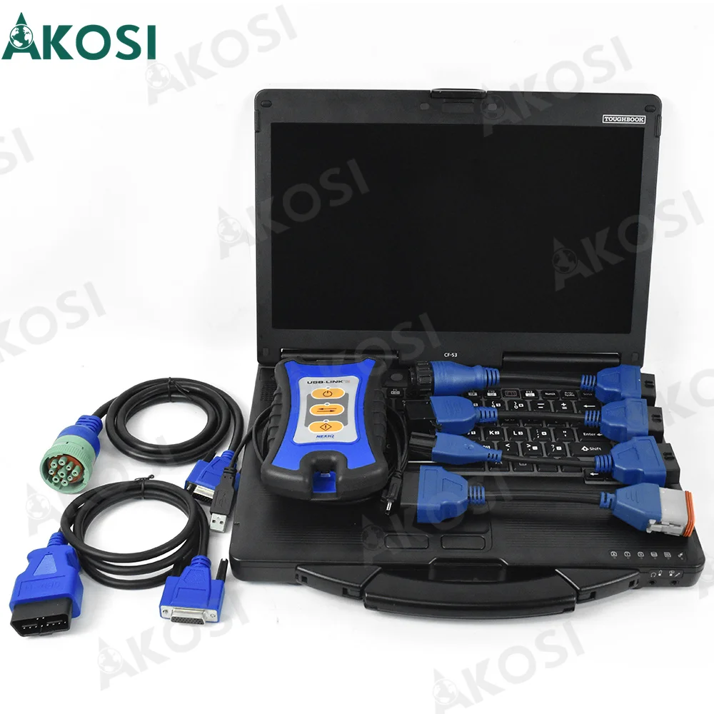 Подходит для использования CF53 ноутбук + NEXIQ3 USB LINK 3 диагностический грузовик дизельный сканер Адаптеры N3 nexiq usb link detroit 125032