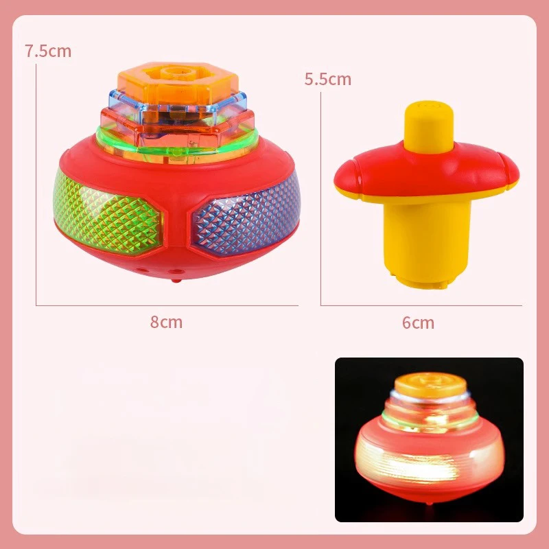 Newest Products Sound And Light Spinning Top For Children Outdoor Toy Spinning Ejection Gyro Educational Toy For 1-3 Years Old