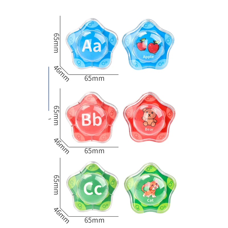 Konig Kids New Item 26 letters Starfish floating Baby Bath Toys Educational Toys For 1 Year Old Baby Toys