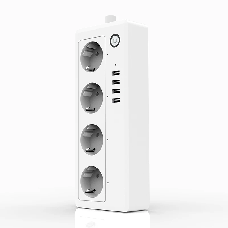 EU power strip smart wifi enabled plug with 5V 3.1A USB remote control plug socket Alexa Google Home Tuya Smart Life APP