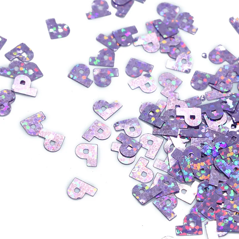 Bulk wholesale letter sequins special shape sequins clothing, stylistic filling decoration