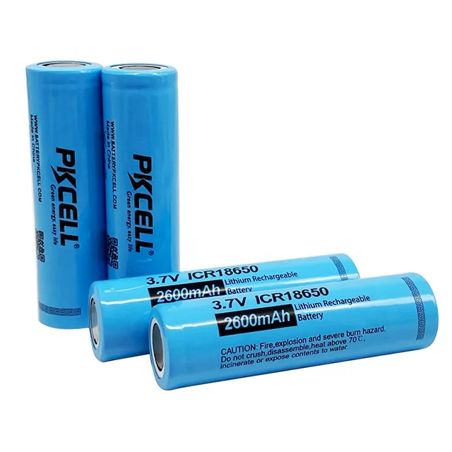 PKCELL Bulk Wholesale ICR18650 3.7V 18650 Li ion lithium rechargeable battery cell 2200mAh batterie for Speaker,MP4