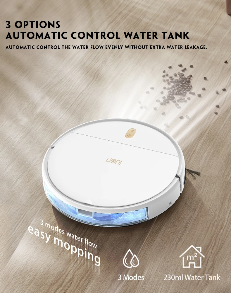 Uoni Robot Vacuum S2 Smart Automatic Electric Vacuum Machine Cleaner Mini Robot Vacuum Cleaner