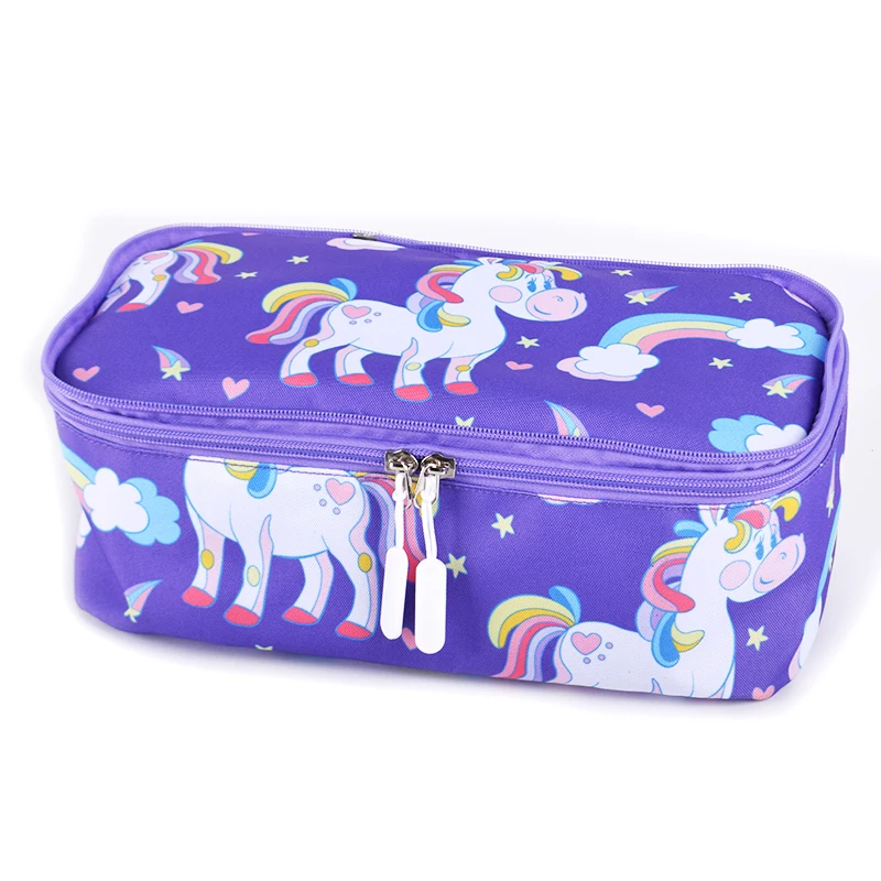 Water Bottle School Backpacks and Lunch Bag Set Wholesale Newest Product Durable 600D Oxford for Kids CANS Cartoon Cooler Bag