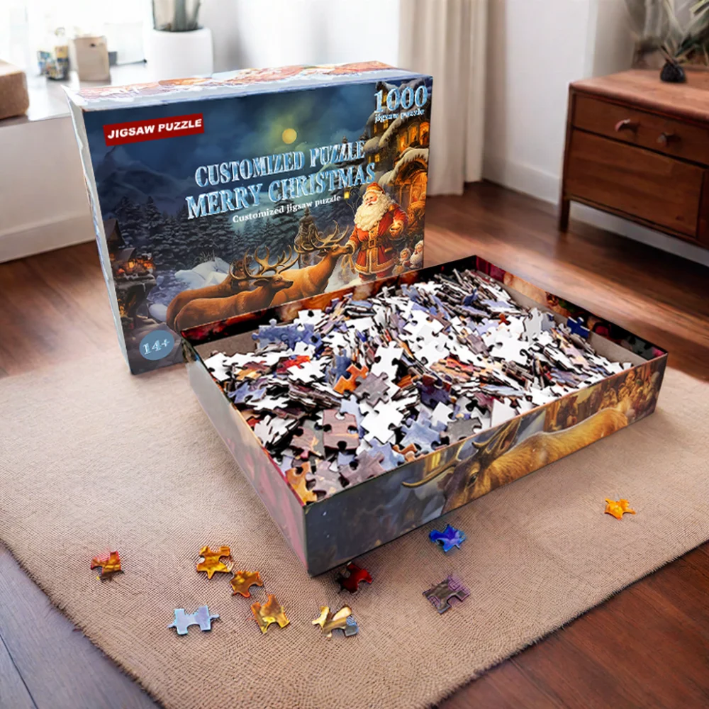 OEM custom Personalized Puzzle Game 100/500/1000/2000 Pieces Jigsaw Puzzles for Adult Kids Paper Jigsaw Puzzle Game