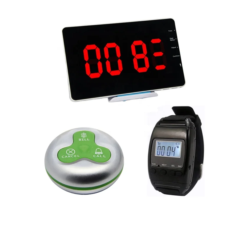 servant bell smart service waiting call waiter buzzer watch pager with board wireless calling system restaurant
