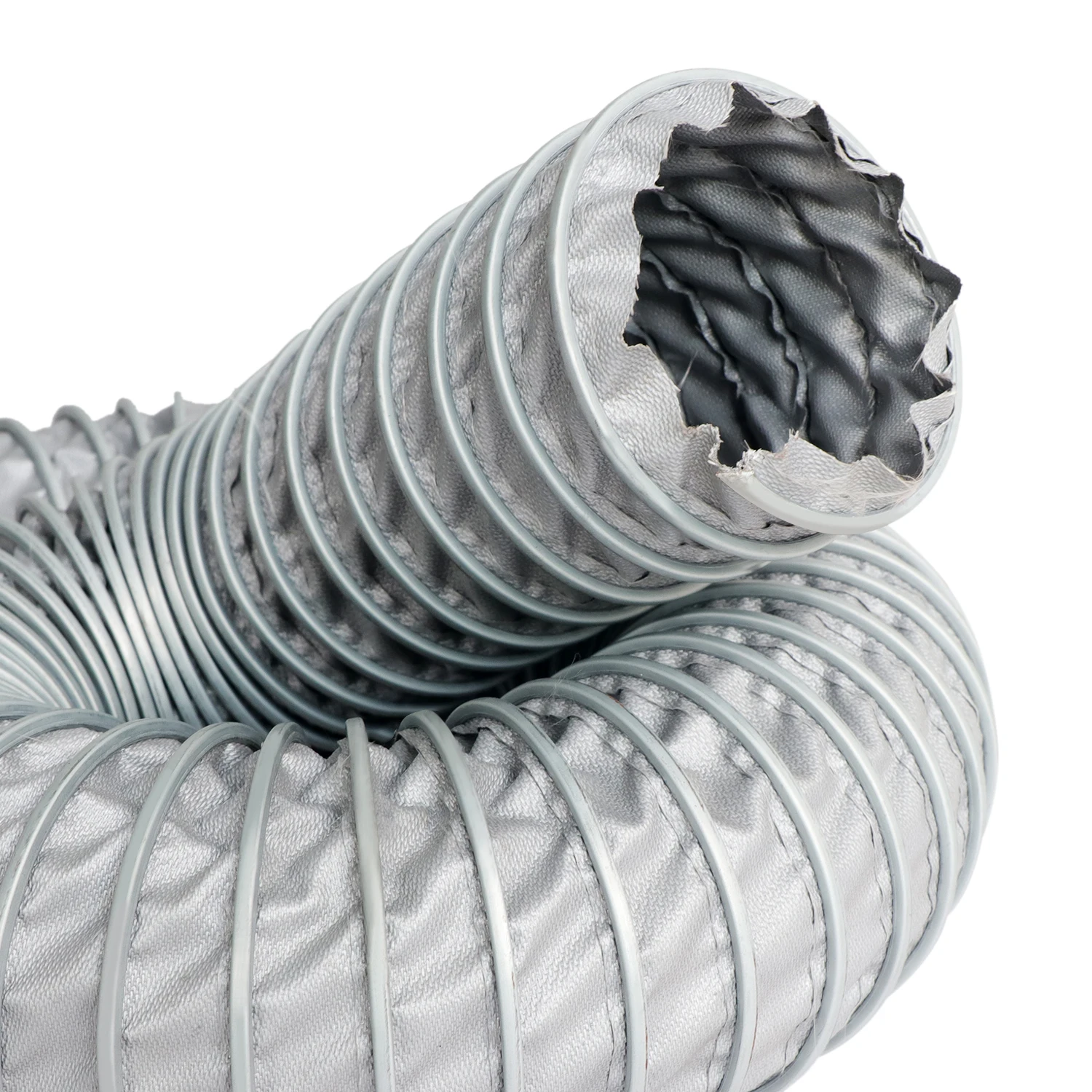 Flame Retardant Lightweight Heat Resistant Vapor Smoke Hot Air Suction Clamped High Temperature Air Duct