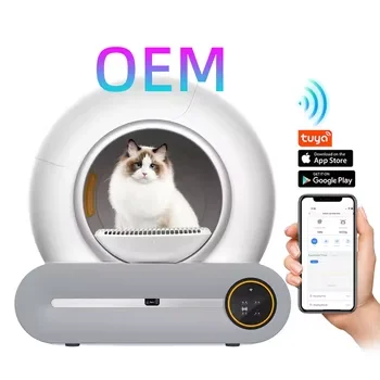 New Arrival Quiet Disassemble Self-Cleaning Smart Cat Toilet Safe Small Volume Automatic Litter Cat Toilet Box With App Control
