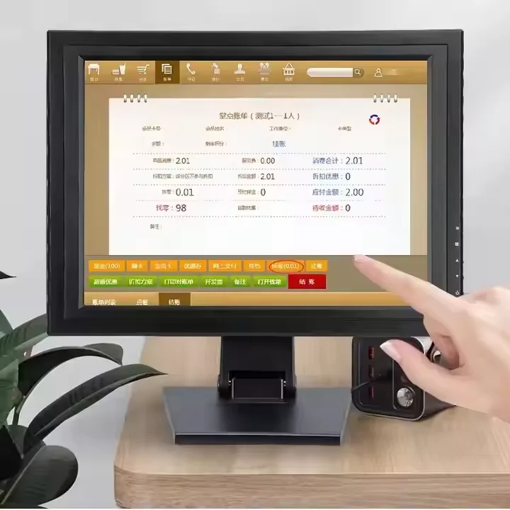 OEM POS 15 /19/ 24 inch capacitive LCD LED restaurant POS touch screen
