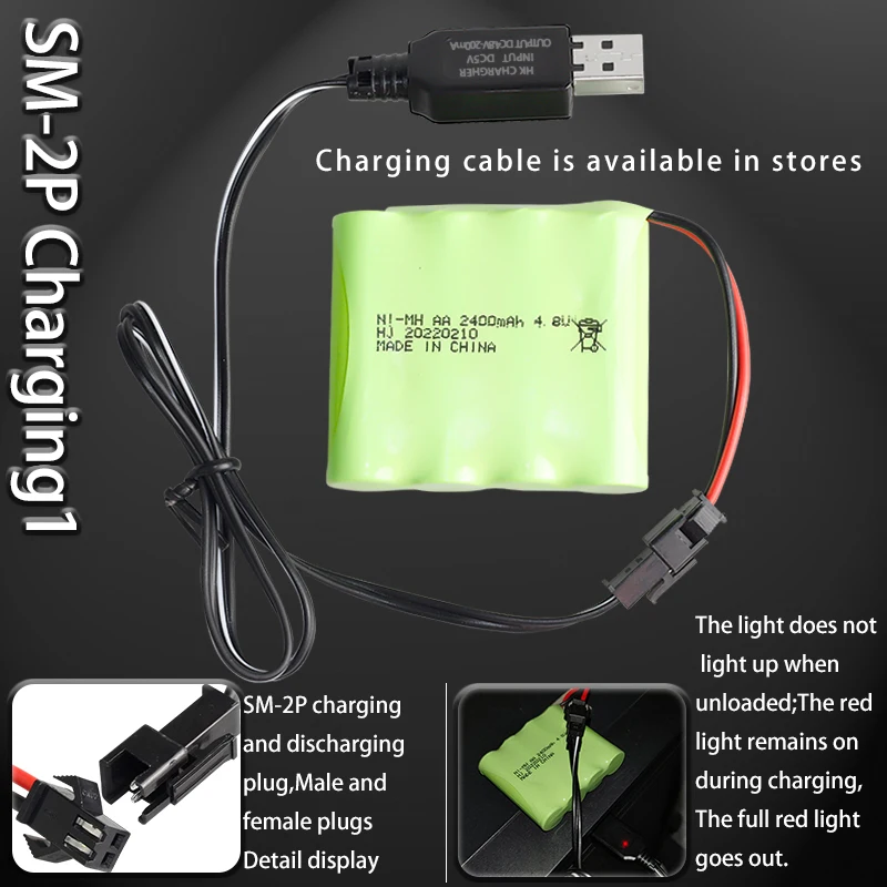 Factory 2400mAh cell pack 4.8v AA5 rechargeable battery truck electric toy off road 4x4 accessories electric car nimh batteries