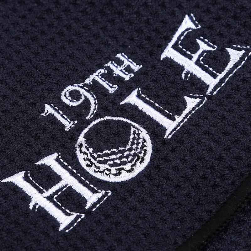 New Design Multi-function Embroidered Golf Towels Custom Logo Microfiber Waffle Golf Towels