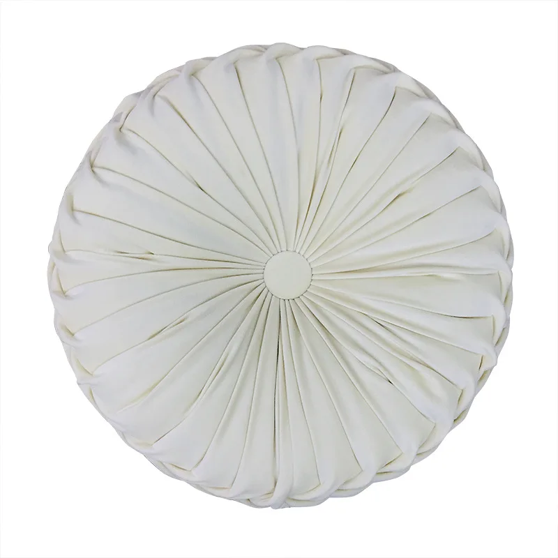 wholesale velvet fabric multi color round soft pumpkin cushion throw pillows with insert