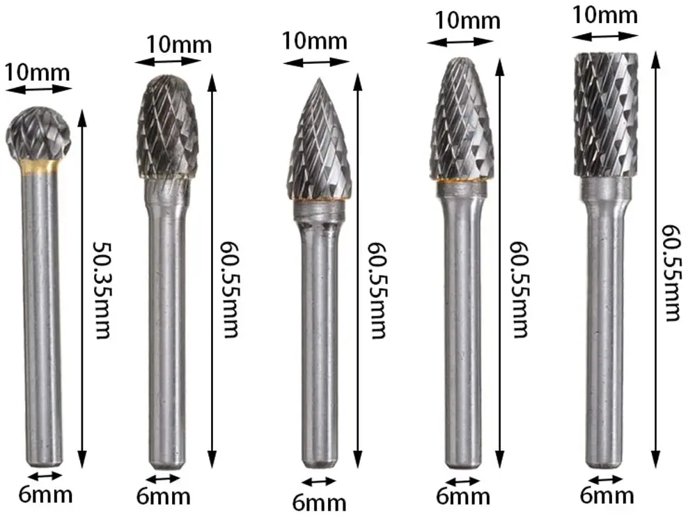 Single cut tungsten carbide burrs carbide rotary burr for power tools