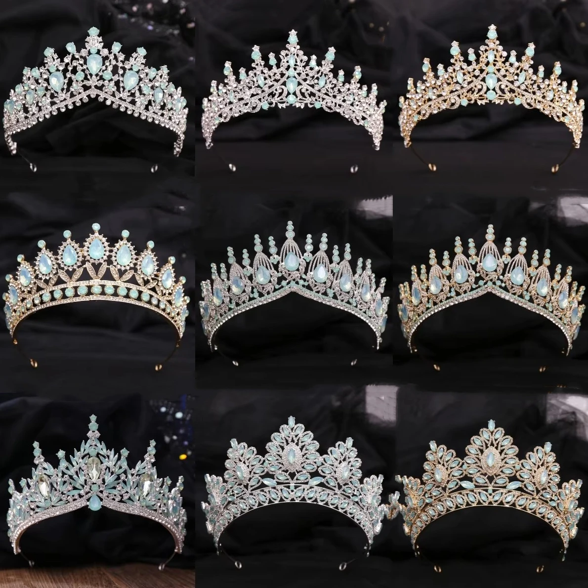 Wholesale Luxury Crystal Queen Wedding Rhinestone Wedding Bridal Hair Jewelry Accessories Pageant Prom Princess Tiaras Crowns