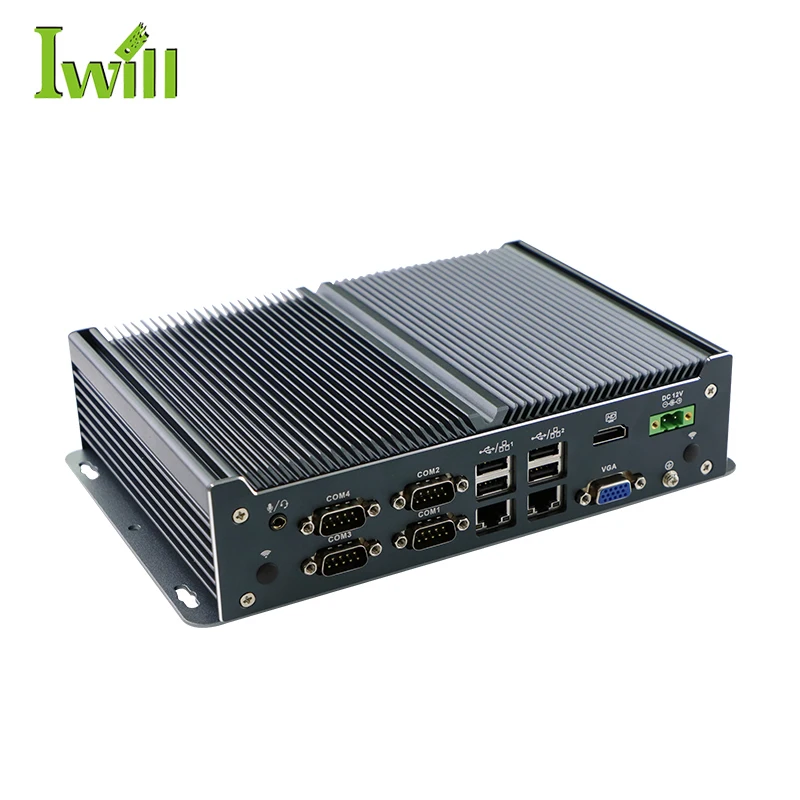 2 * Intel i211-AT 1000M LAN безвентиляторный мини-ПК GPIO IBOX-1126 дешевые J1900 промышленный компьютер ПК RS485 с 8 USB