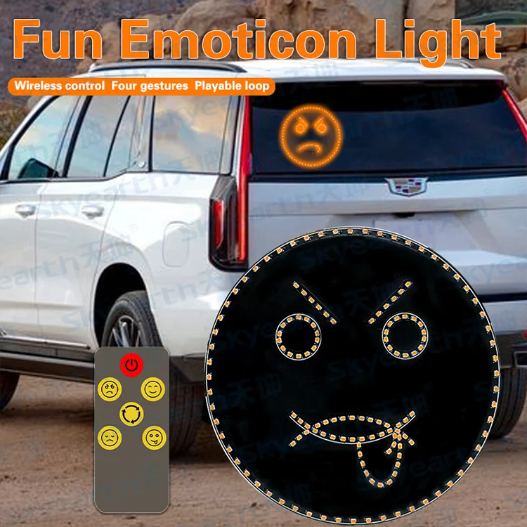 Others Car Light Accessories Car Window Emoticon Lamp Atmosphere Decorative Indicator Led Lights Ambient Lighting Car