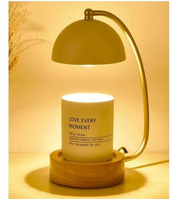 Hot Selling Unique Design Glass head Lamp Warmer Marble Stone Base candle warmer lamp dimmer timer switch logo custom