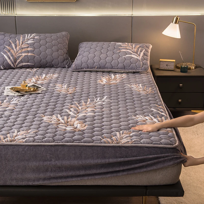 Высококачественная Роскошная легкая уютная супермягкая двухслойная хлопковая эластичная зимняя теплая простыня для матраса