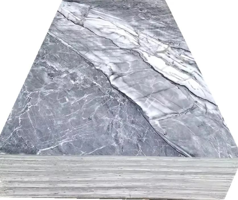 1220X2440X3mm High Glossy UV Coating PVC Marble Sheet for wall