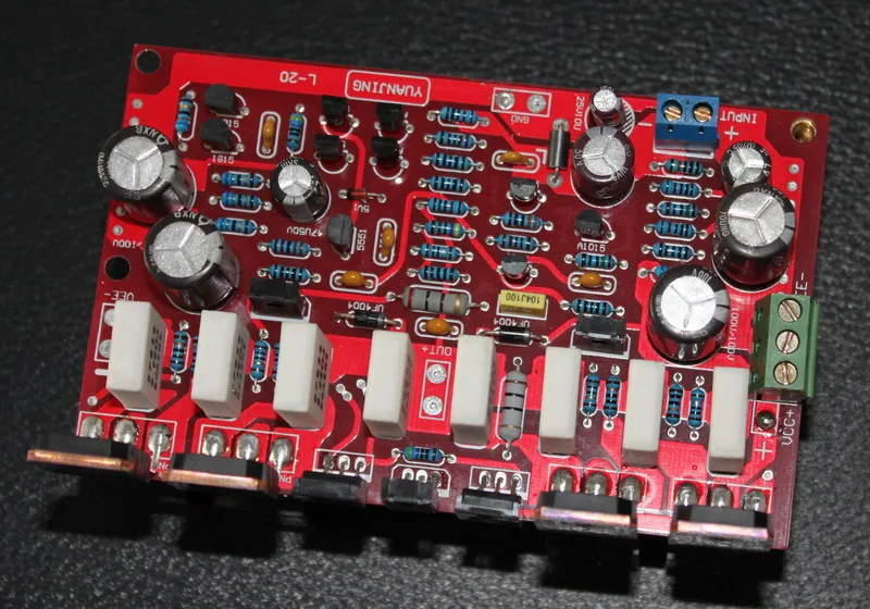 Taidacent 200 Wat 8 Ohm Stereo Mono Amplifier Finished Board for Subwoofer L20 200W 8R Amplifier Board