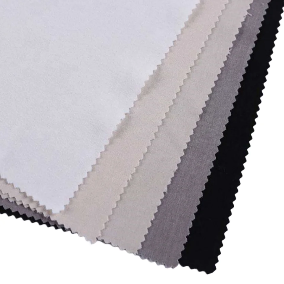 Fashion textile fabrics TR 250GSM solid plain polyester rayon custom print clothes poly rayon stretch fabric for trousers