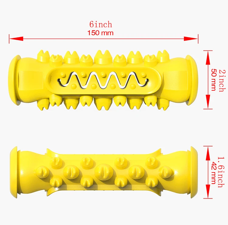 
Hot Dog Toy Molar Tooth Solid Dog Toys Chewing Molar Rubber Pet Toy 