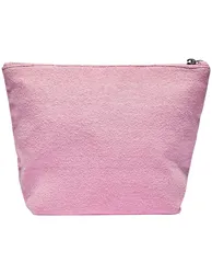 Wholesale 2022 Terrycloth Towelling Soft Fabric Waterproof Lady Toiletry Make up Pouches Bags Terry Customization