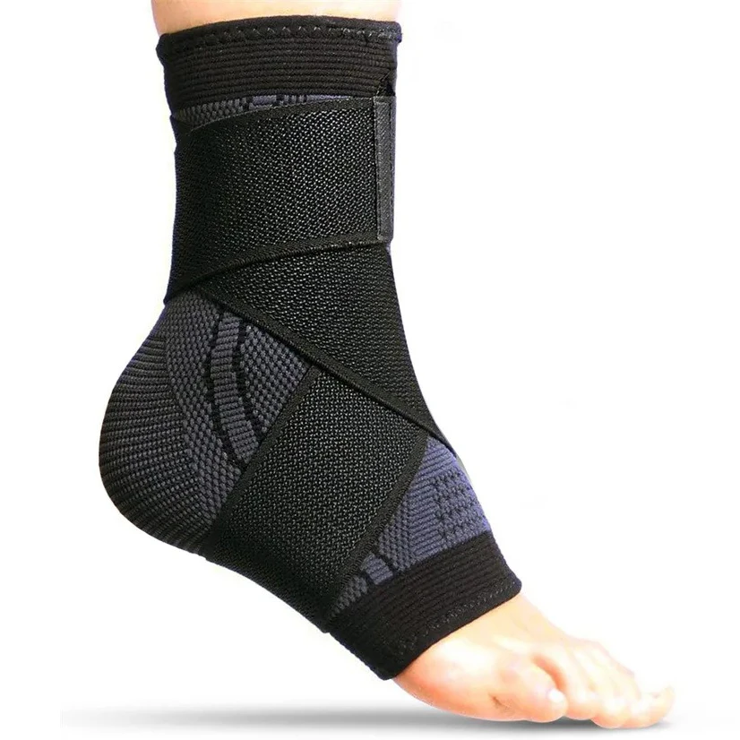 Football Sports Strain Wraps Bandages Elastic Compression Ankle Protection Socks Sleeve Brace Ankle Support
