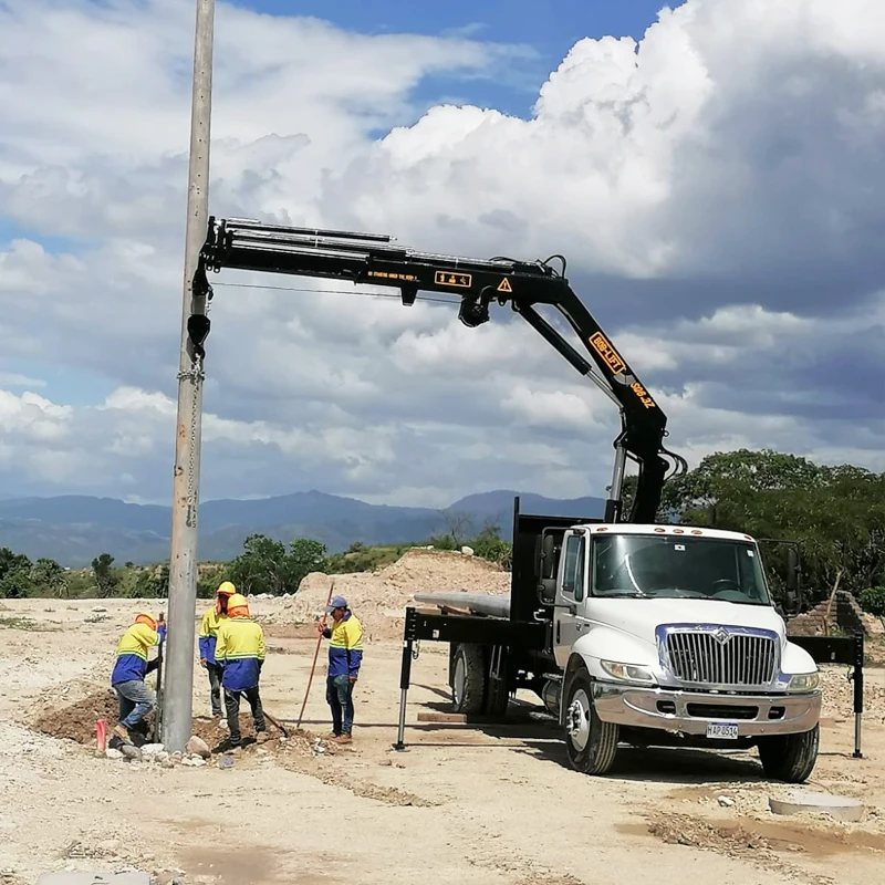 bob-lift 6.3 mini lifting crane knuckle boom crane hydraulic manipulator truck mounted crane manipulator with remote control