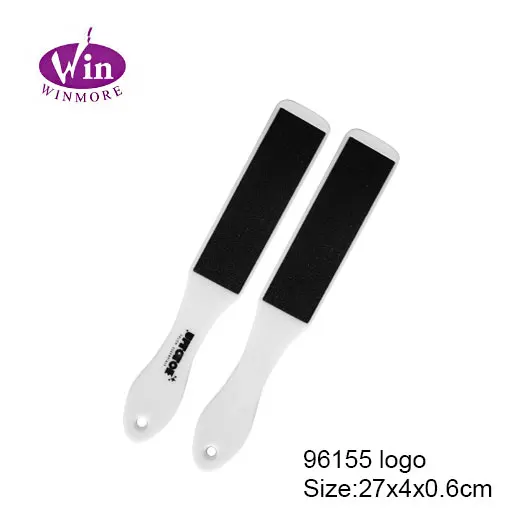 double side plastic handle pedicure sandpaper foot file  foot  dead rough skin callus remover