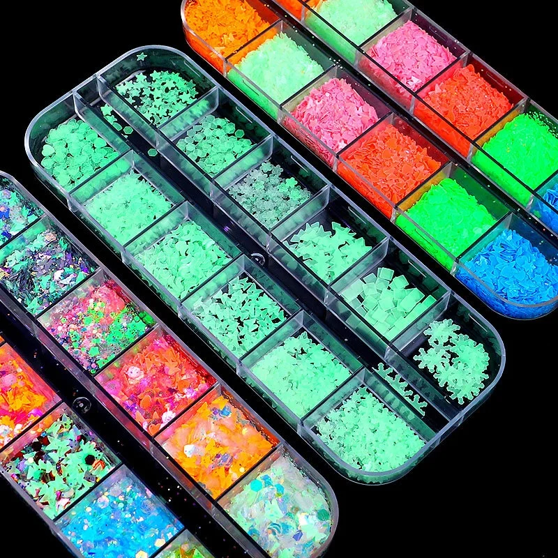 Powder Holographic Nail Foil Chrome Pigment Sequins Flakes Manicure Nail Glitter