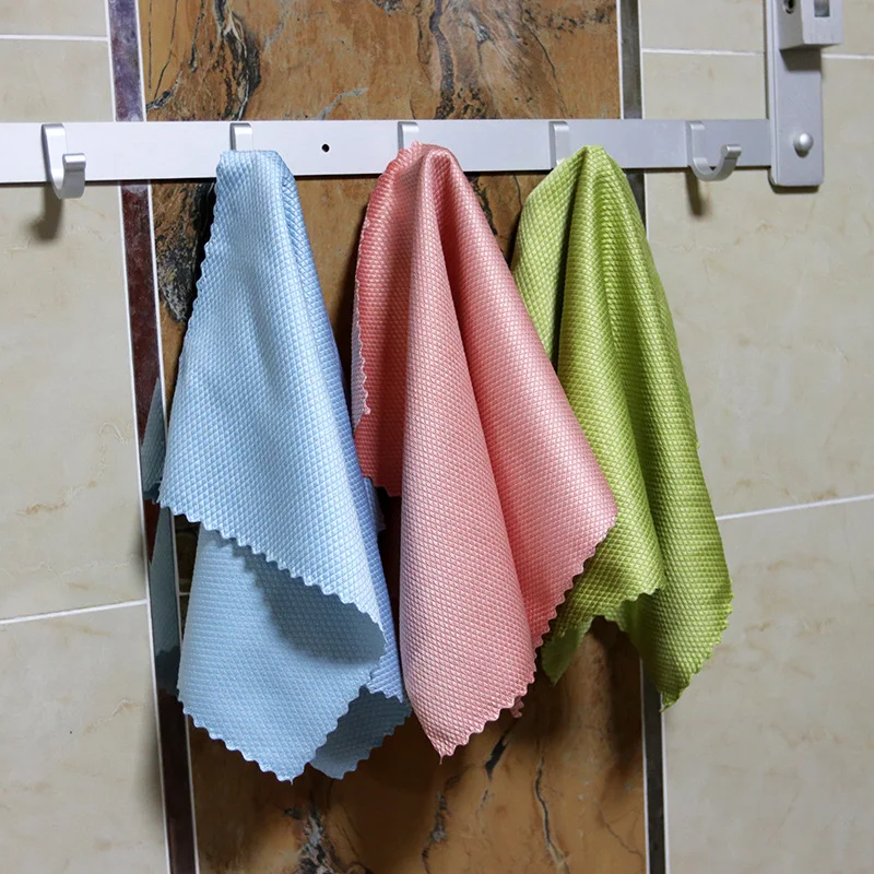 Factory Thickened Large Coral Wool Rag is non-shedding non-oil Easy to Clean  Dish Cloth Kitchen