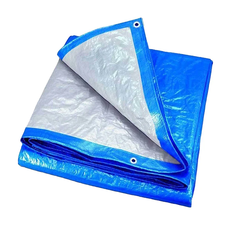 Factory Price Waterproof 100% Virgin Pe Material Colorful Blue White Pe Tarpaulin
