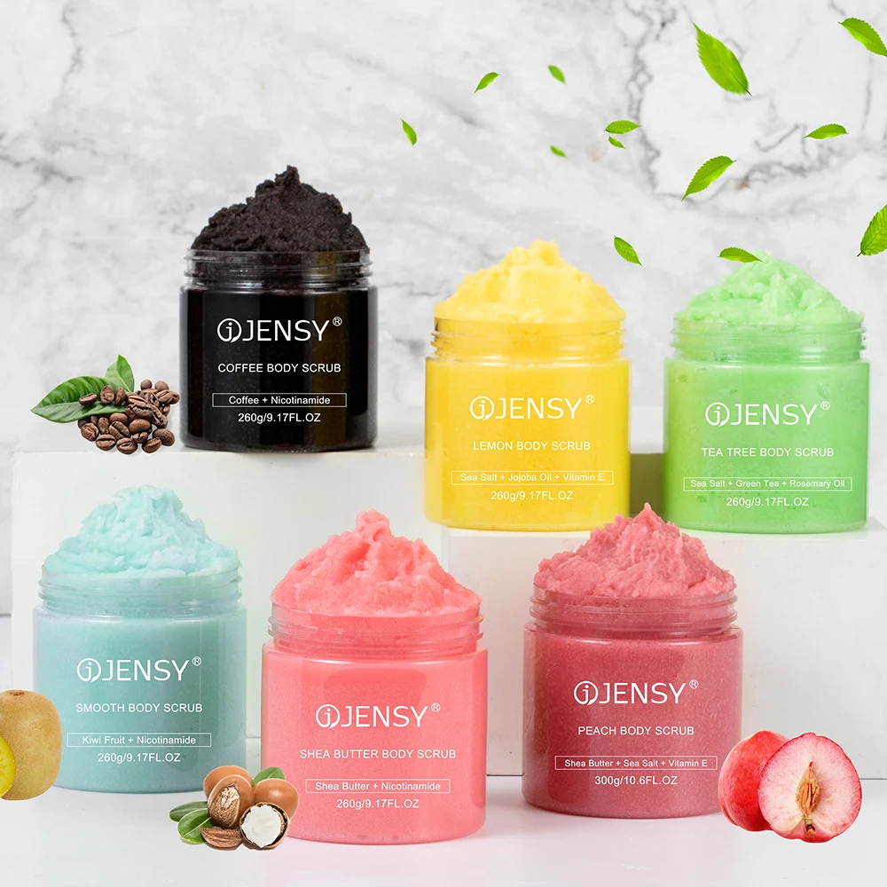 OEM оптовая продажа морская соль скраб для удаления омертвевшей кожи пилинг уход за телом отшелушивающий питательный натуральный отбеливающий лица и тела