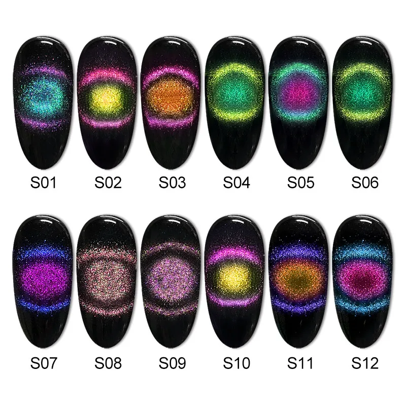 CANNI 9D CAT EYE GEL POLISH 12 colors private label nail color magtic 9d galaxy soak off gel varnish magic mangent nail polish