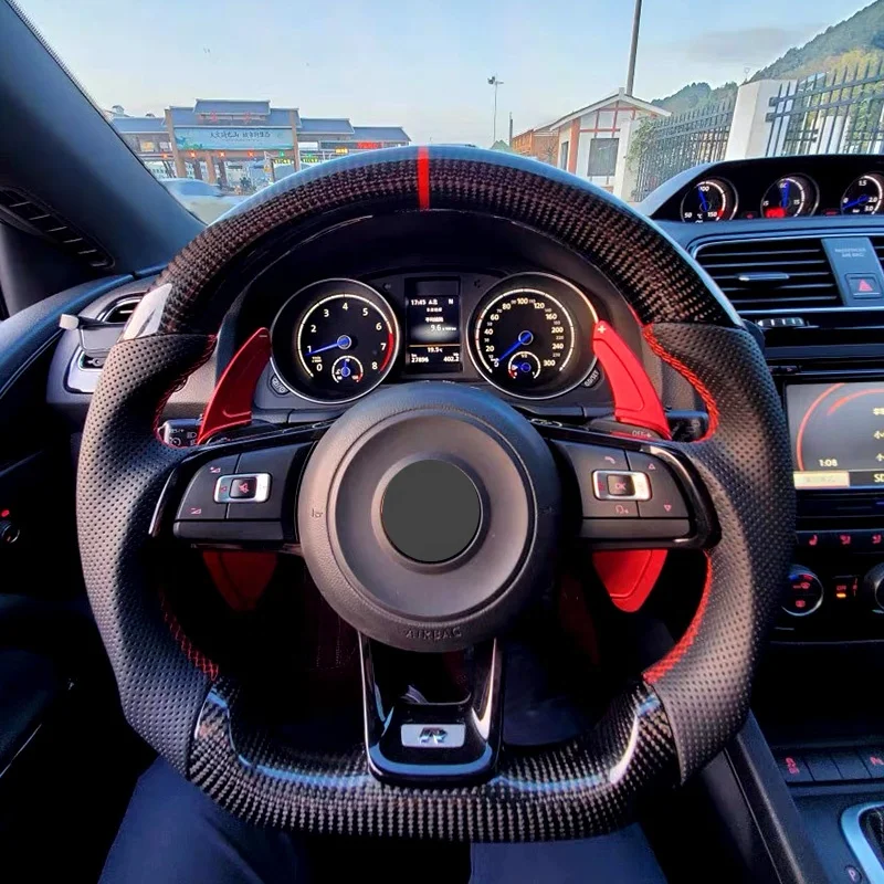 Подходит для руля Volkswagen CC maiteng Polo Golf 67gti Tiguan Shangku r из углеродного волокна