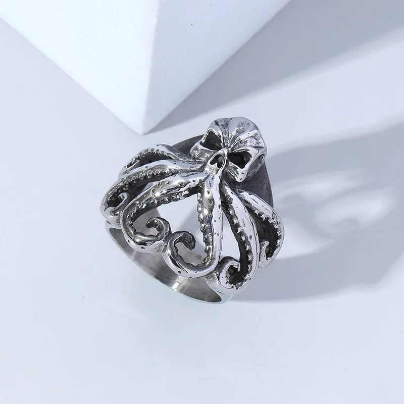AA017957 Animal Octopus Rings Vintage Ocean Monster Octopus Ring Punk Style Wholesale