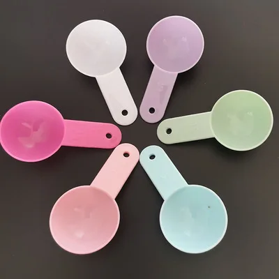 15G Pink White Green PP Round  Plastic Measuring Scoop Measuring Powder Measuring Spoon Good Quality Beauty Mask Scoop Spoon