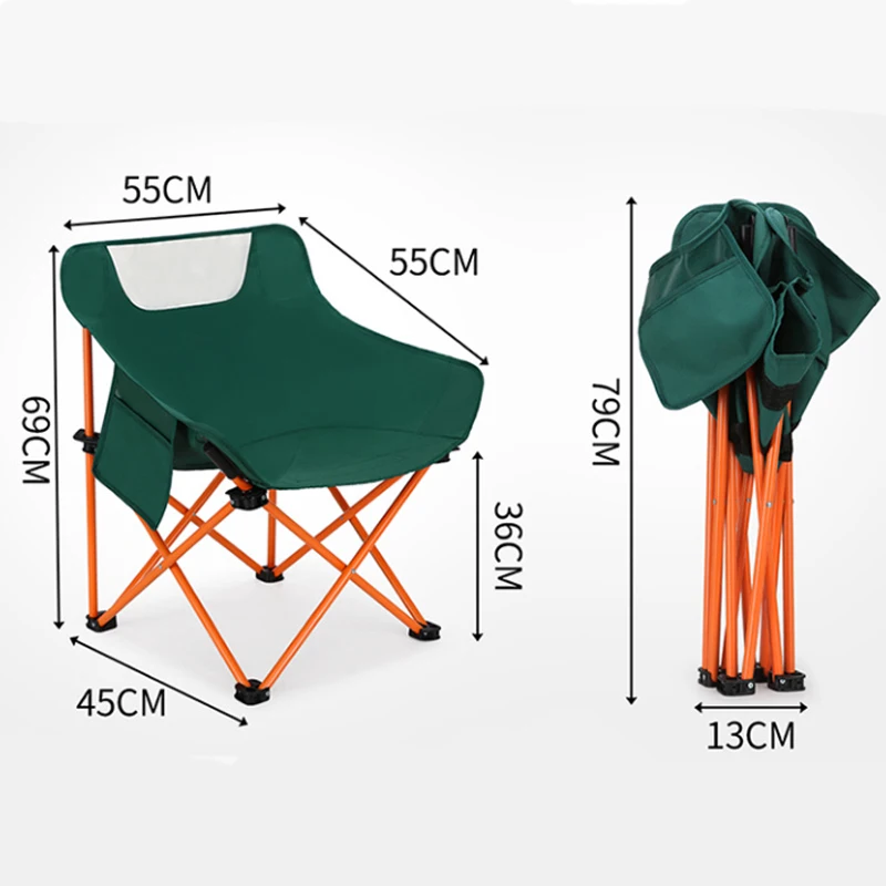 New design outdoor folding camping chair lightweight moon chair foldable camping travel Beach chair For Adults