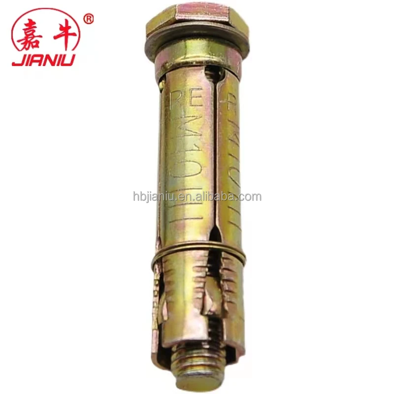 Color-plated Zinc four-piece gecko  Carbon Steel Yellow Zinc Plated 4 PCS Fix Bolt Gecko Expansion bolt